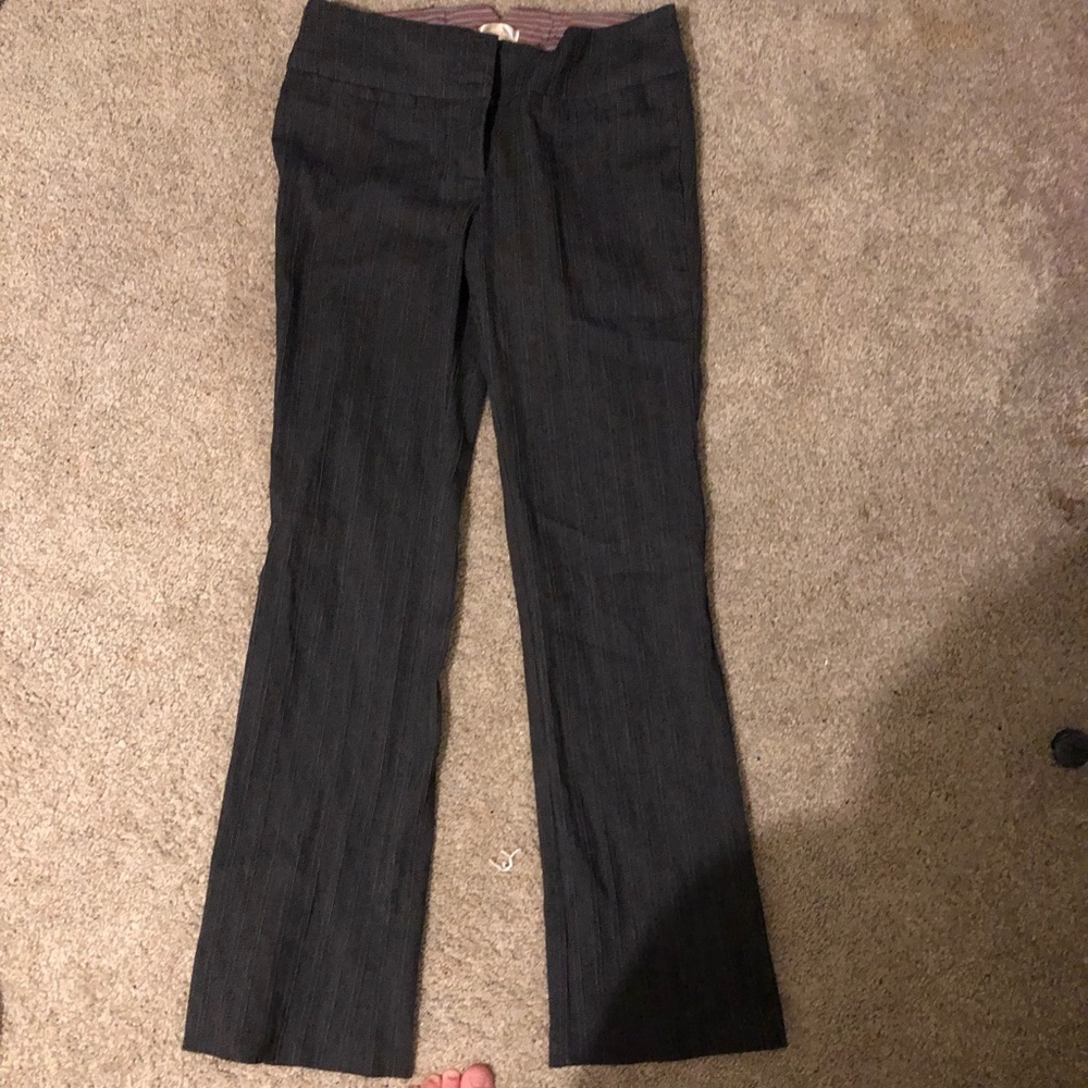 Gray Pin Striped High waisted Slacks